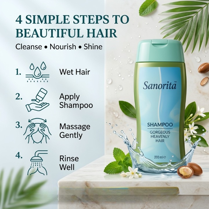 Sanorita Shampoo Natural Care For Gorgeous Heavenly Hair