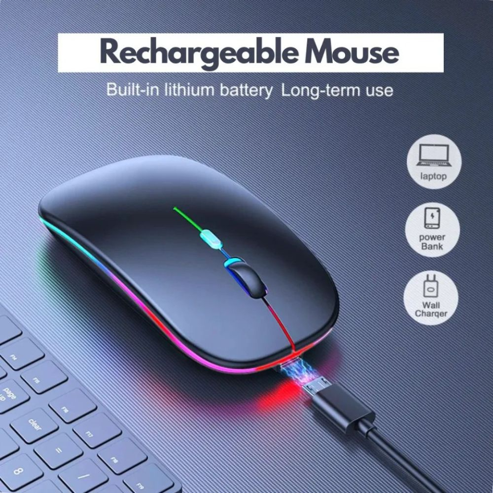 HP Original Wireless RGB Rechargeable Bluetooth Slim Mouse
