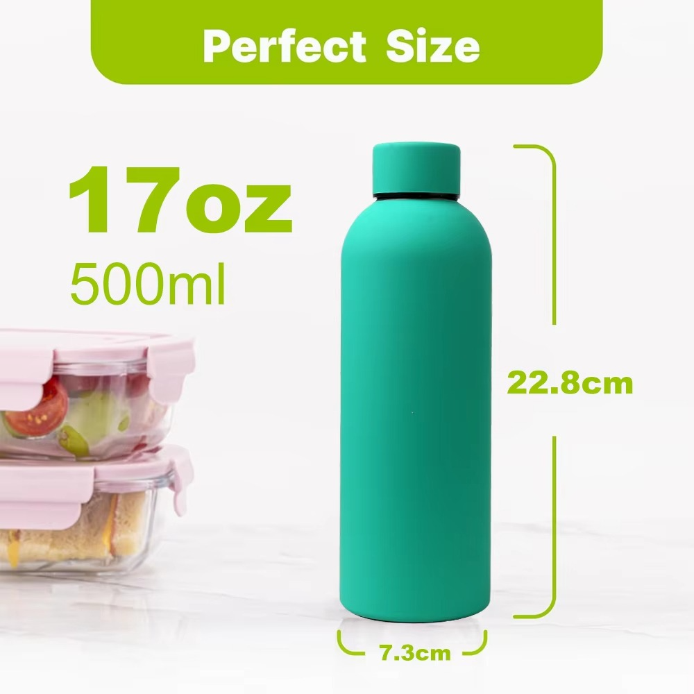 Premium Matte Water Bottle 500ml Perfect for water & juice or coffee (Random color)