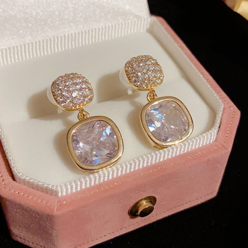 Korean Zircon Crystal Earrings