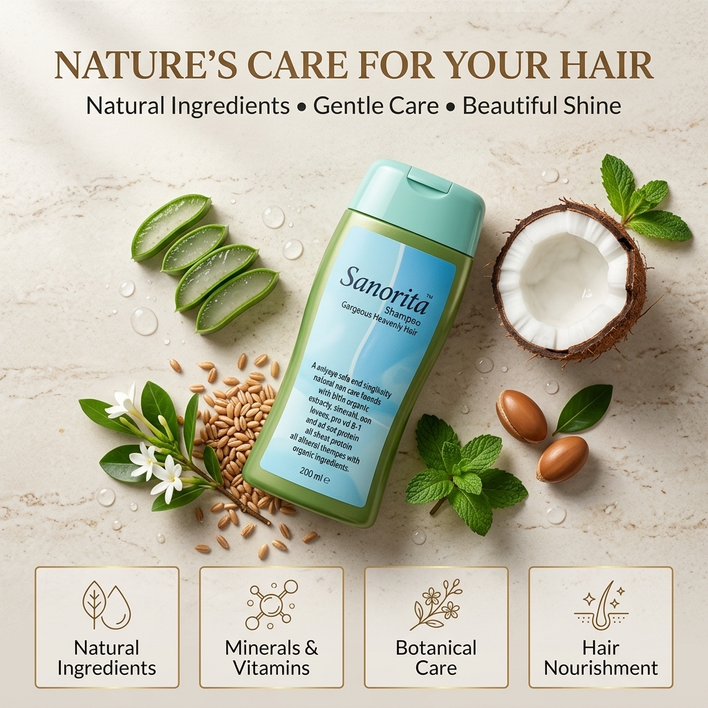 Sanorita Shampoo Natural Care For Gorgeous Heavenly Hair
