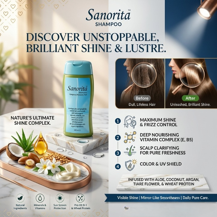 Sanorita Shampoo Natural Care For Gorgeous Heavenly Hair